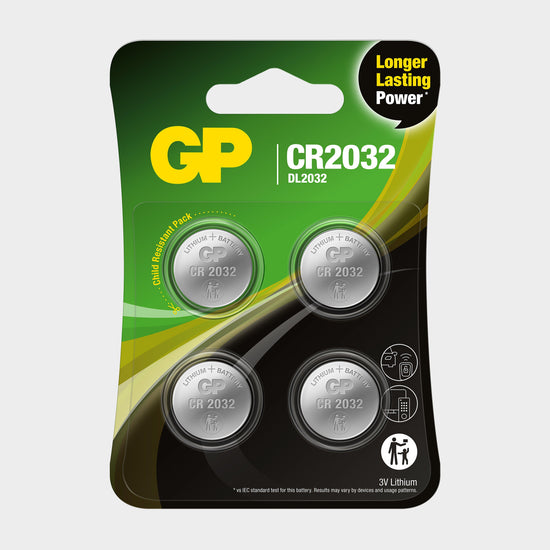 GP Coin Cell Batteries CR2032 4 Pack