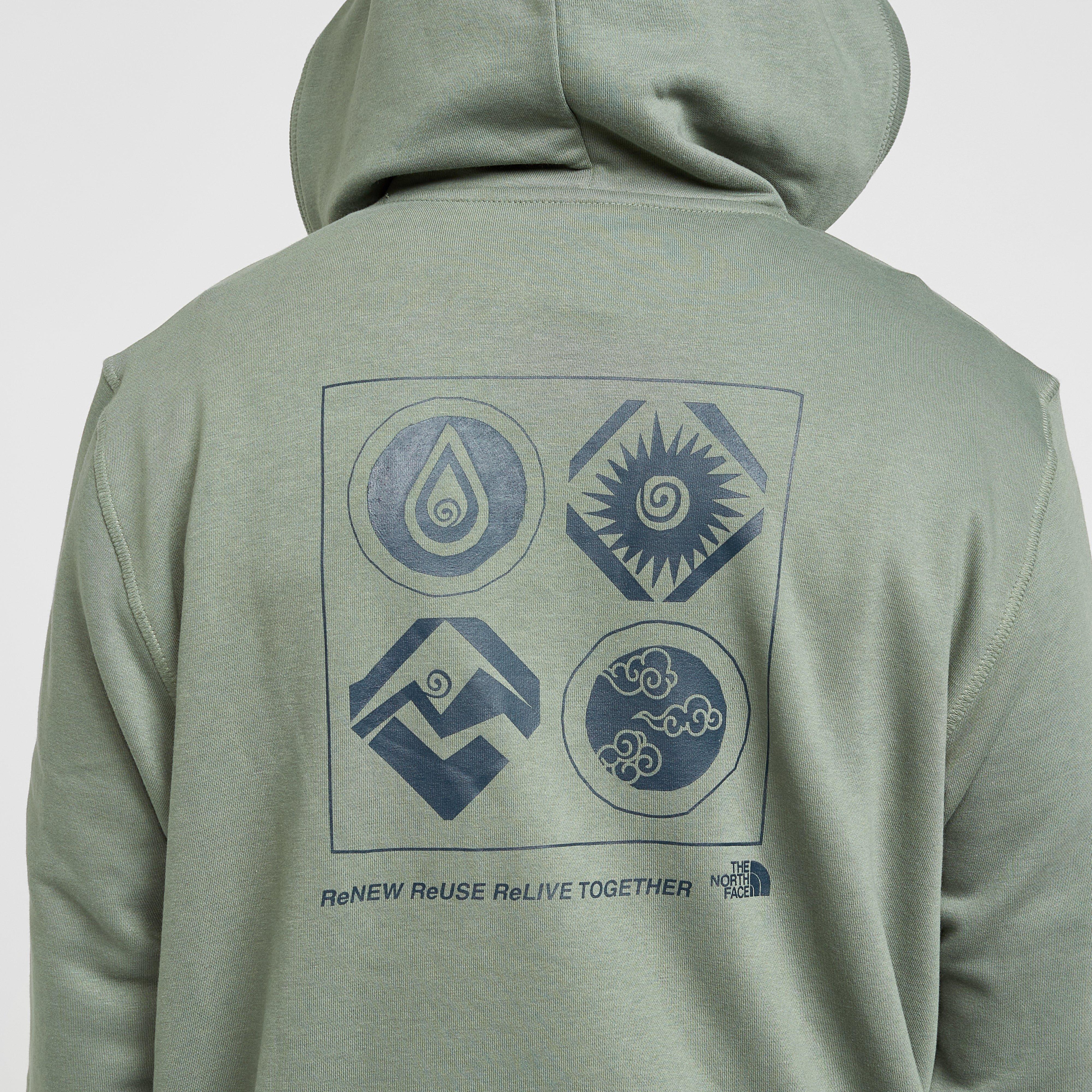 Mens Himalayan Bottle Hoodie Green