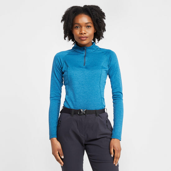 Women’s Dart Zip Neck Long Sleeve T-Shirt