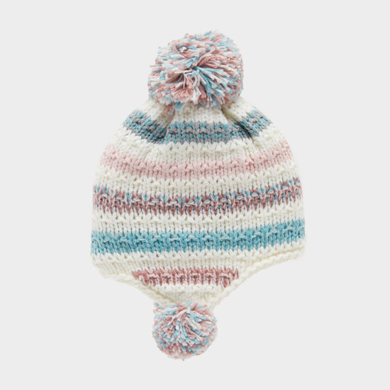 Kids Knitted Pom Hat Multi