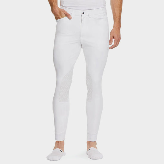 Men's Tri Factor Grip Knee Patch Breech White