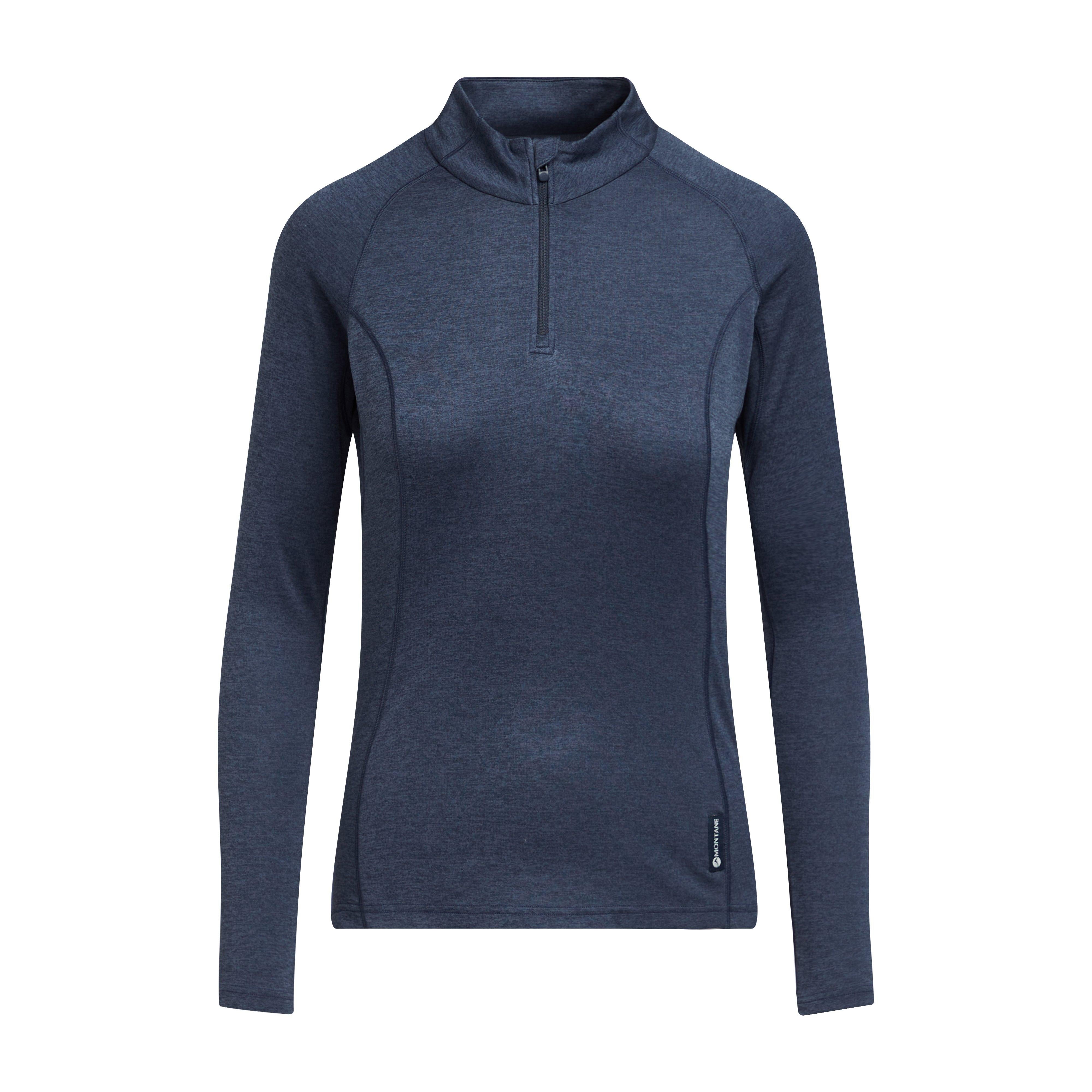 Women’s Dart Zip Neck Long Sleeve T-Shirt