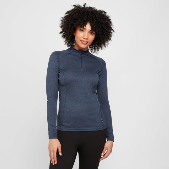Women’s Dart Long Sleeve Zip Neck Top