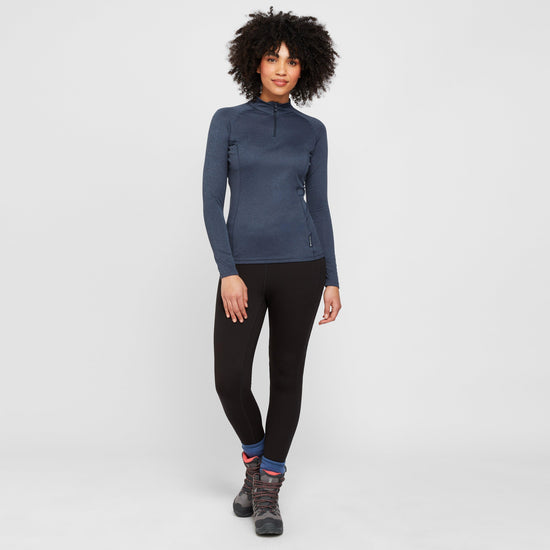 Women’s Dart Long Sleeve Zip Neck Top