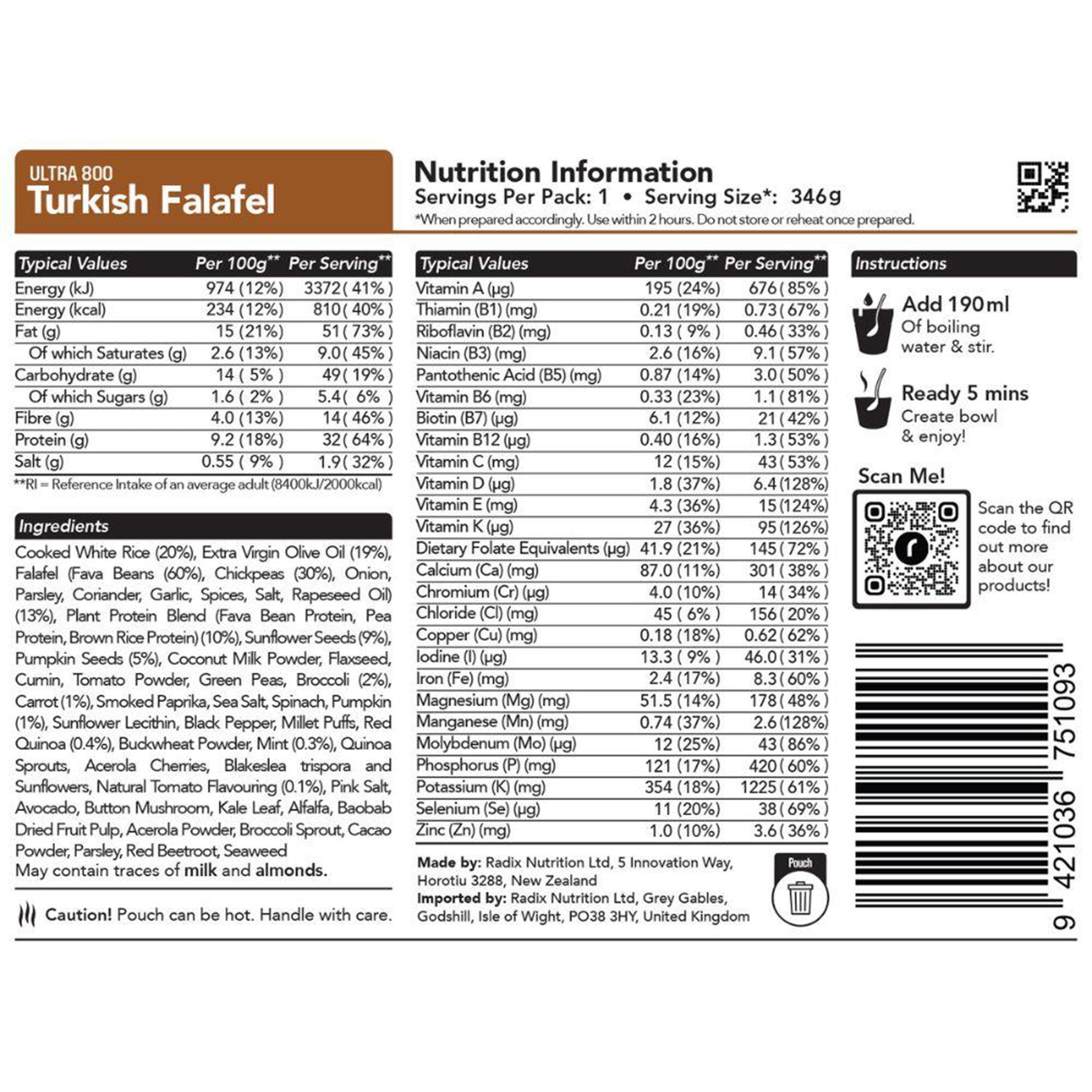 Turkish Falafel Meal 800