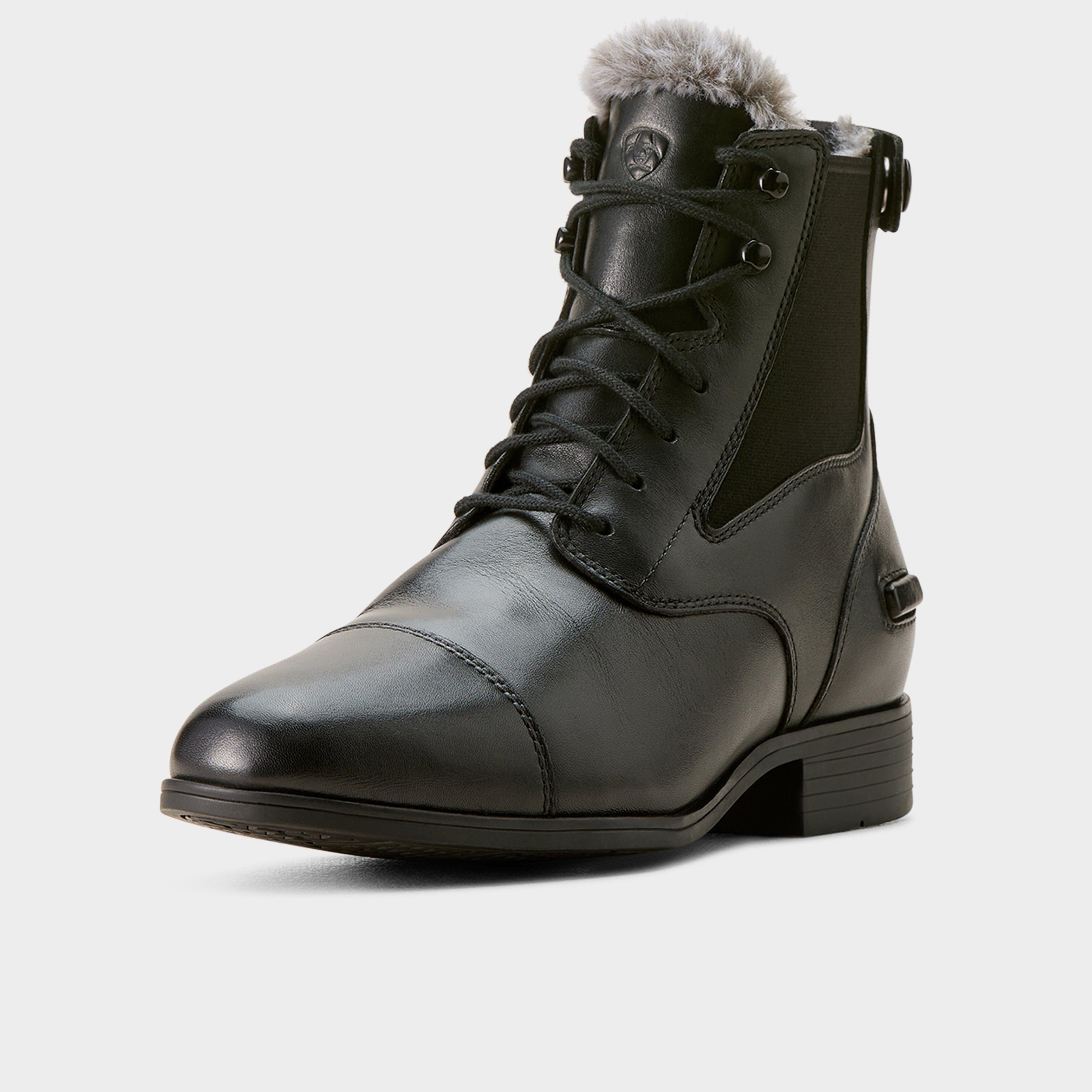 Women's Kendall Back Zip Sherpa Paddock Boots Black