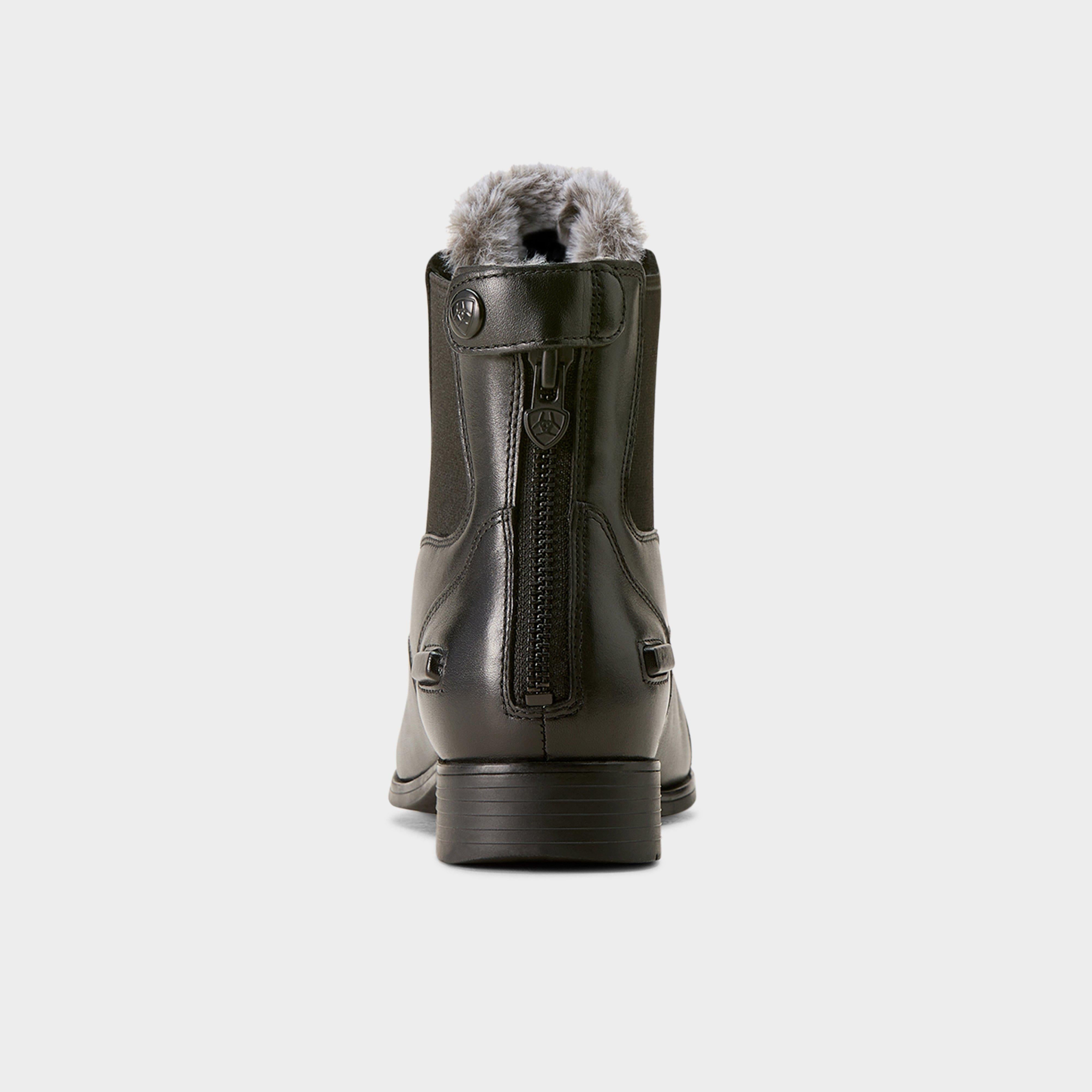 Women's Kendall Back Zip Sherpa Paddock Boots Black