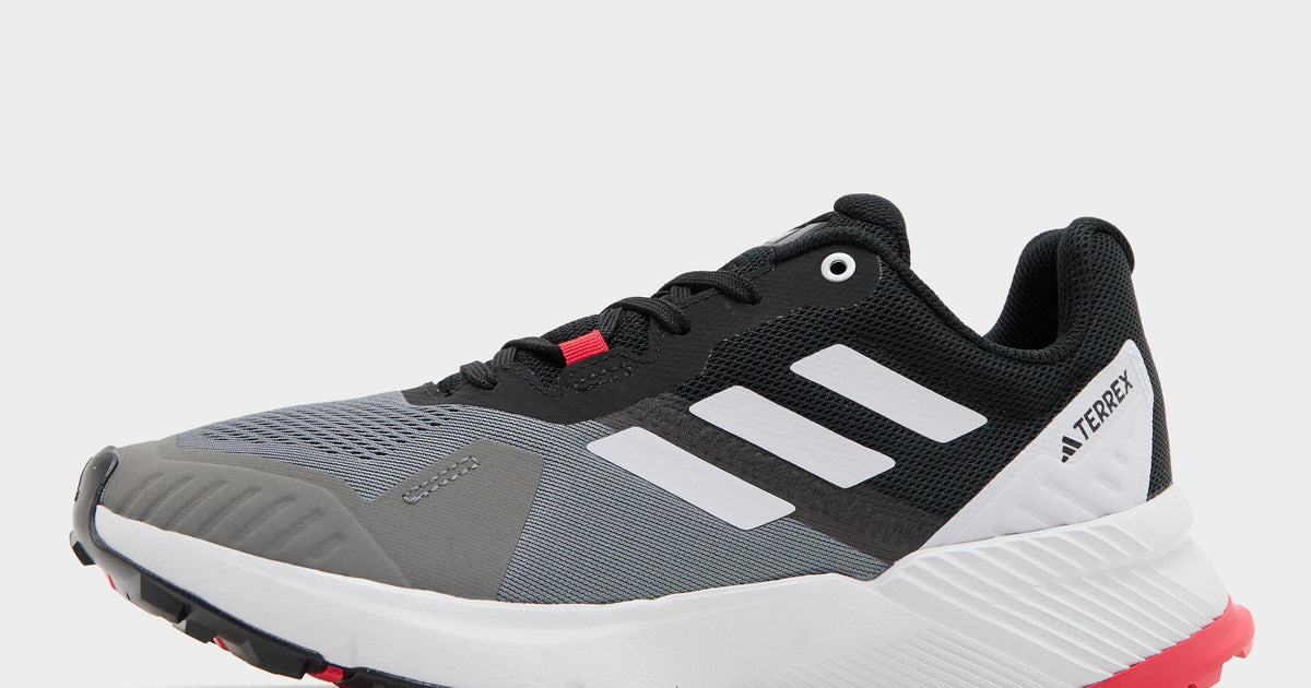 Grey adidas Terrex Men's Soulstride Flow Trail Running Shoes – Blacks