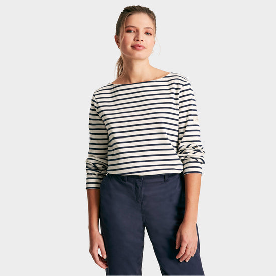 Women's Harbour Striped Boat Neck Breton Top