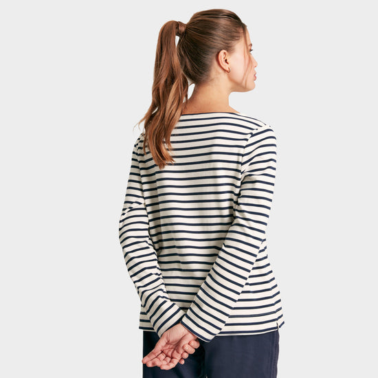 Women's Harbour Striped Boat Neck Breton Top