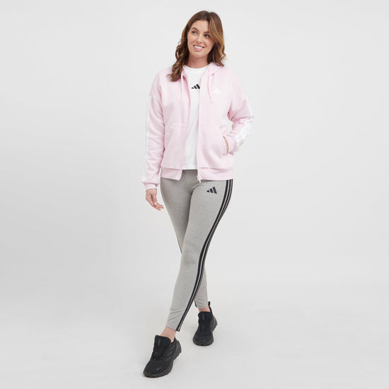Women's Essentials 3-Stripes Full-Zip Fleece Hoodie