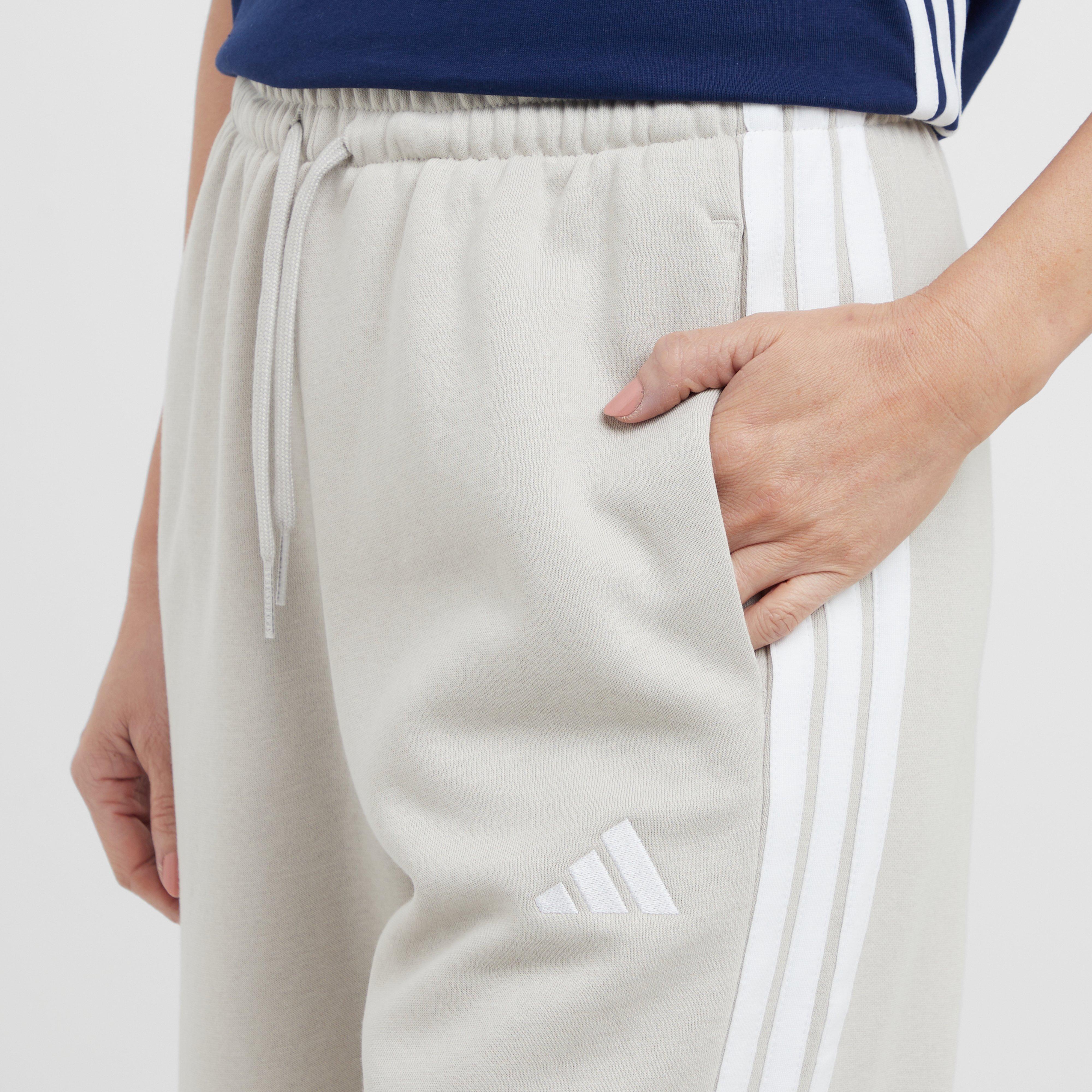 Women’s Essentials 3-Stripes Open-Hem Fleece Pants