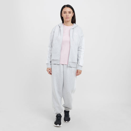Women's Essentials 3-Stripes Full-Zip Fleece Hoodie