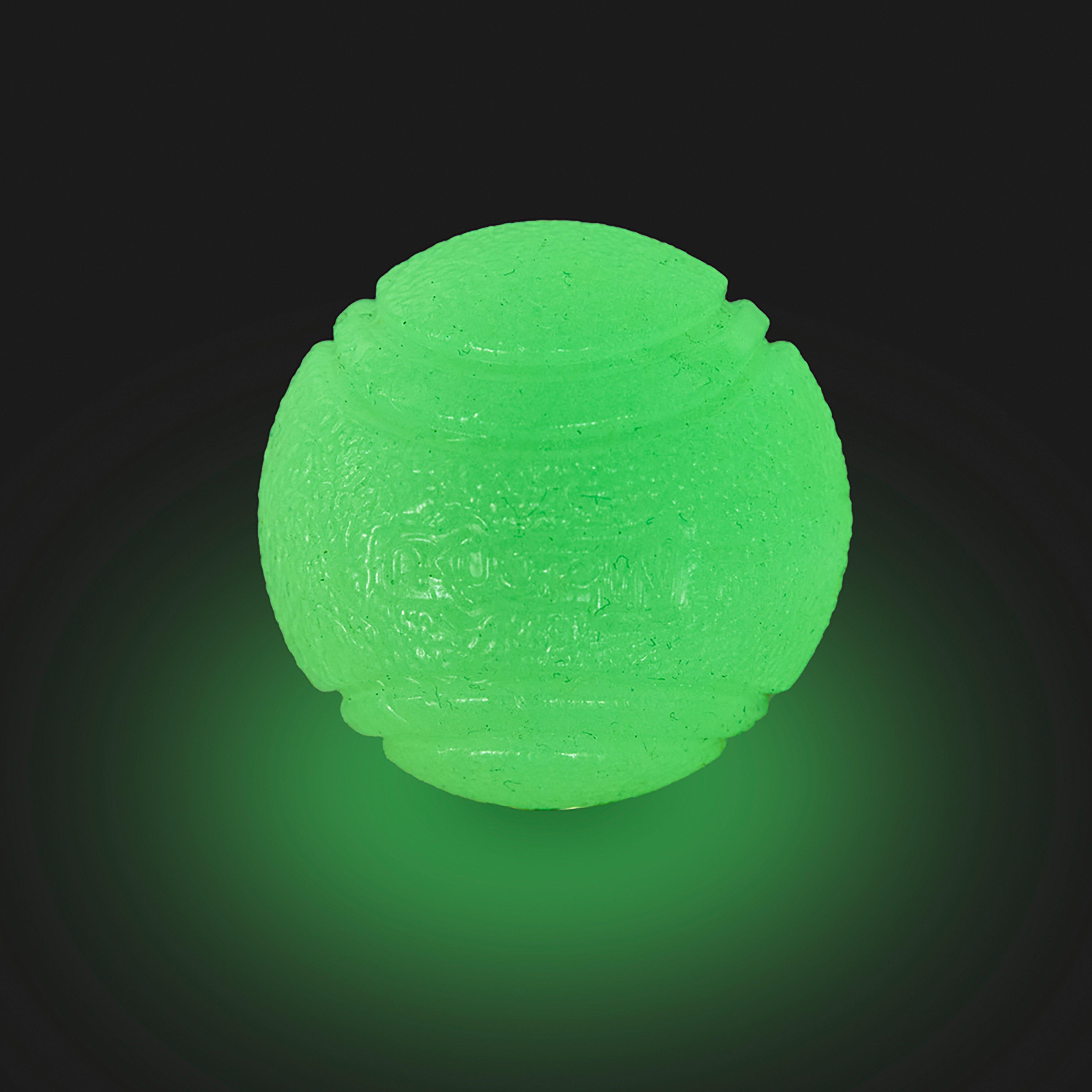 Outdoor Paws Glow In The Dark TPR Ball Dog Toy