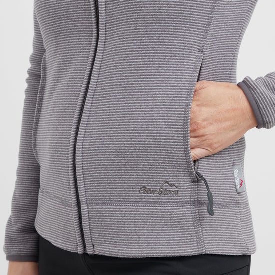 Women's Full Zip Hooded Stretch Fleece