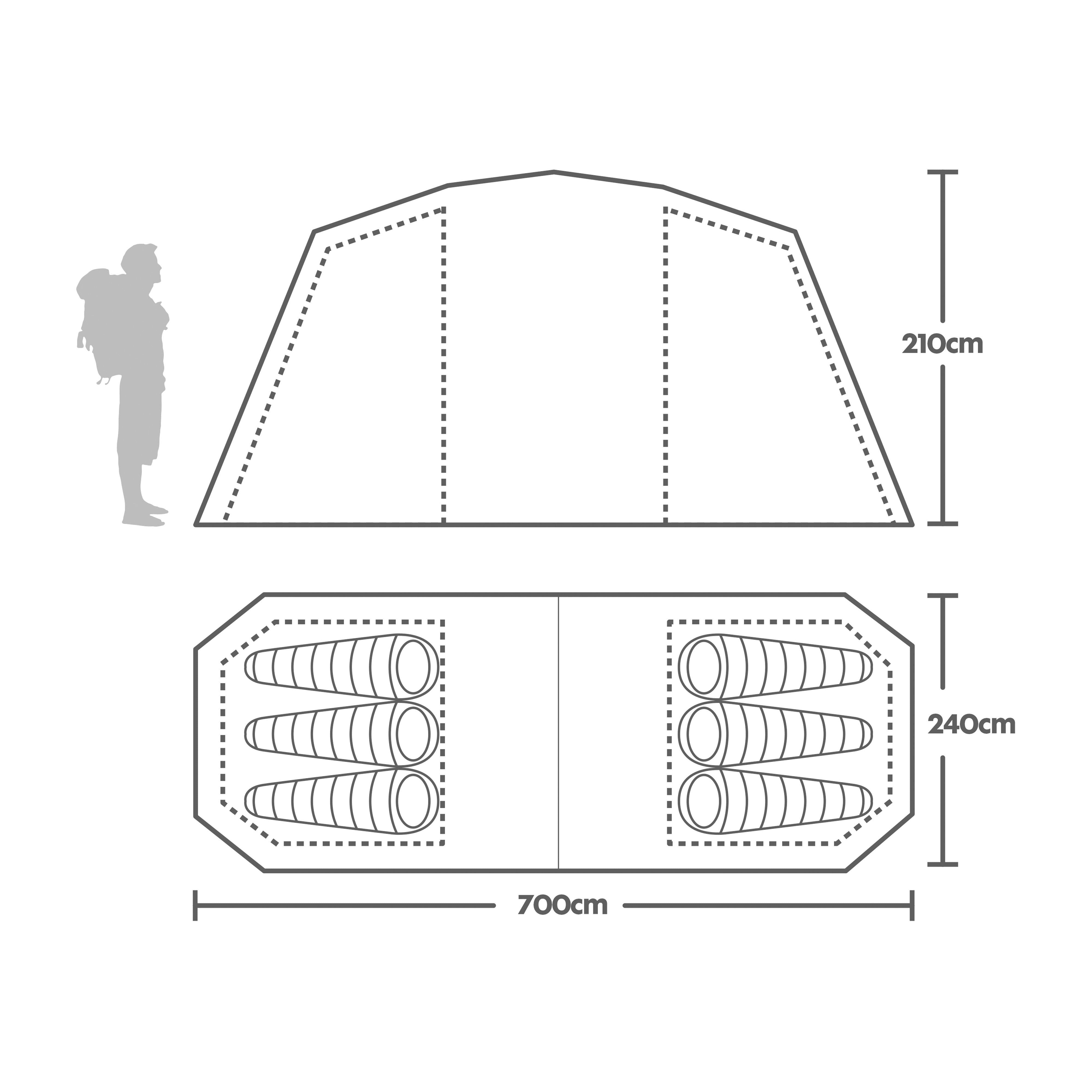 Zenobia Air Eclipse 6 Person Family Tent