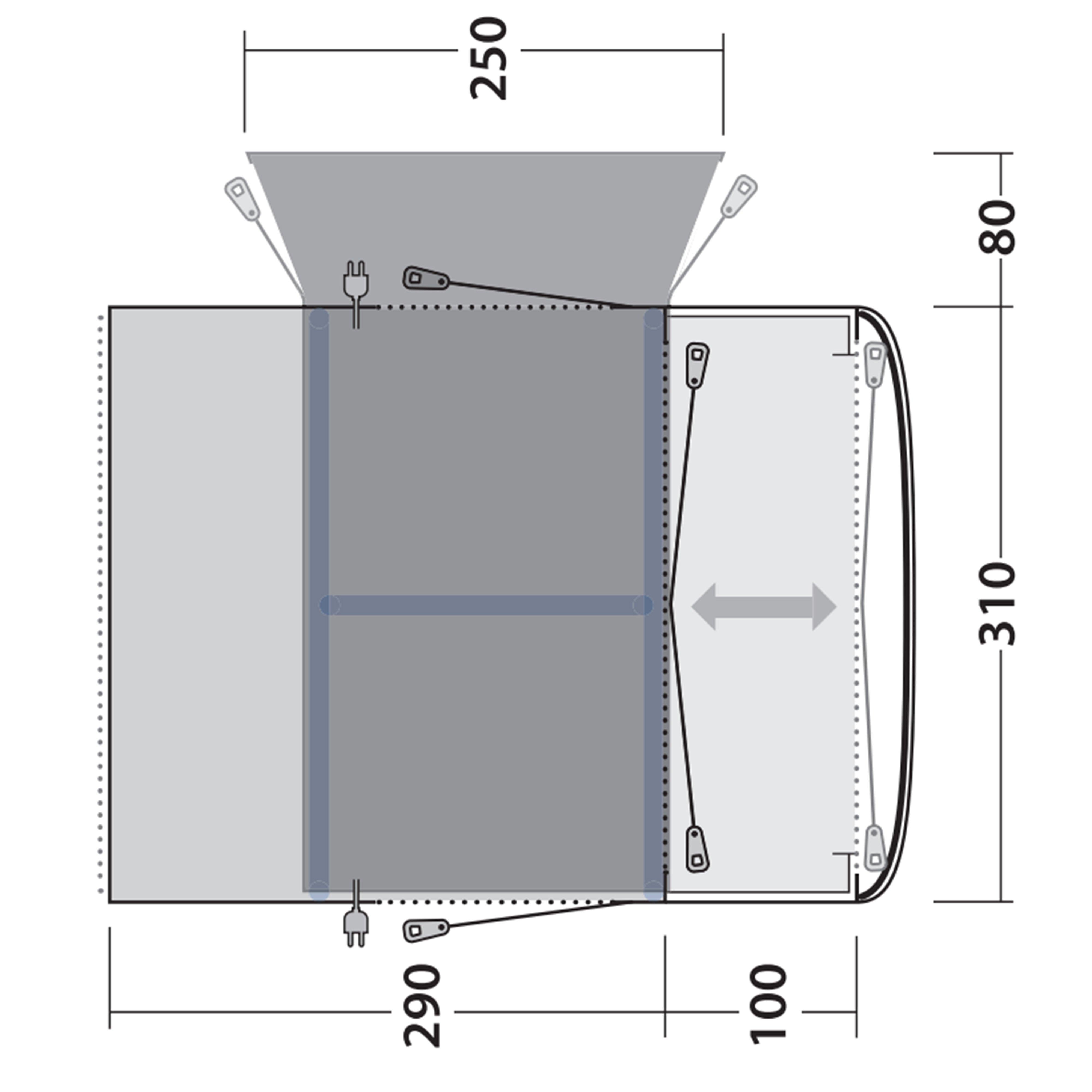 Jonesville 290SA Flex Driveaway Awning