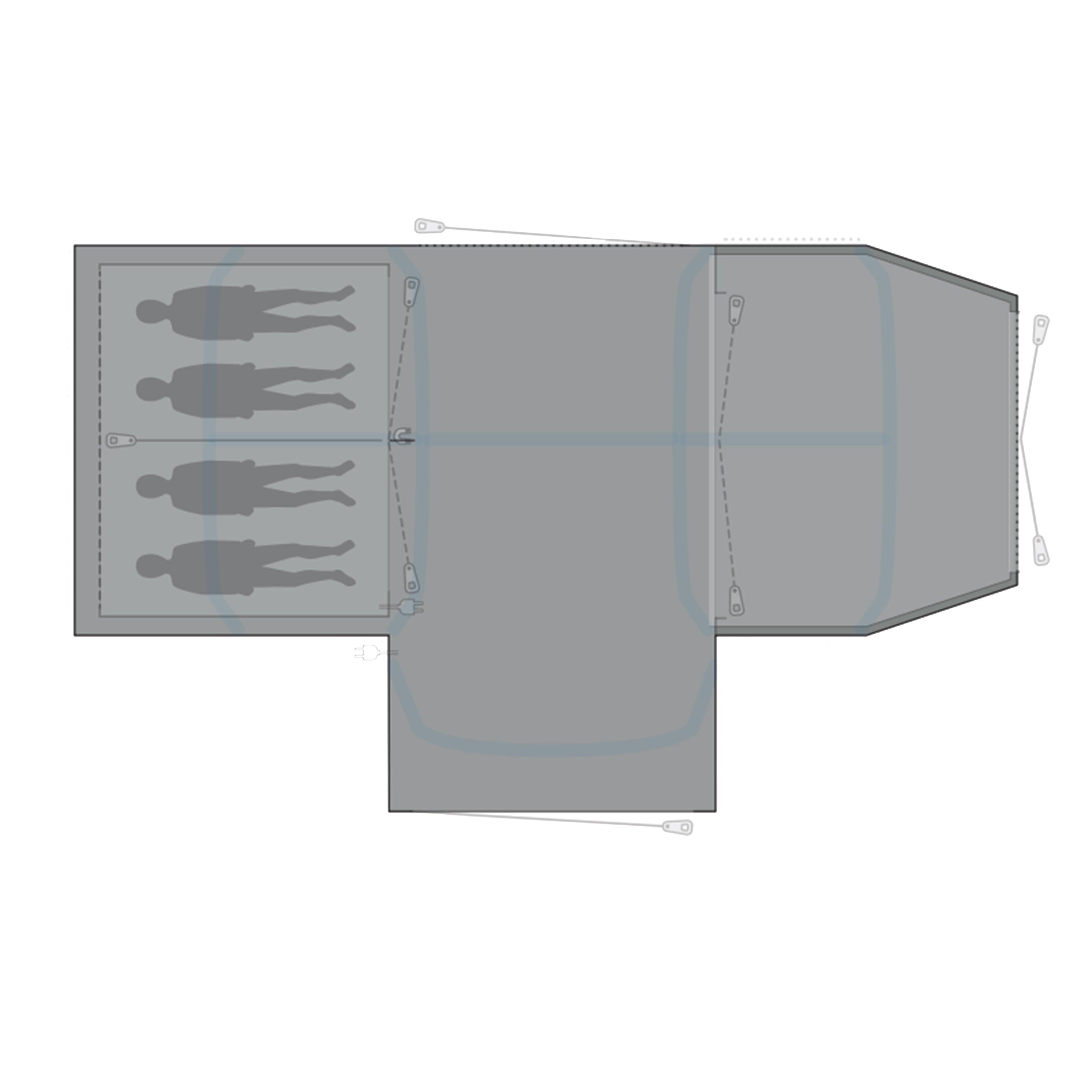Airville 4SA Footprint Groundsheet - 490 x 310cm