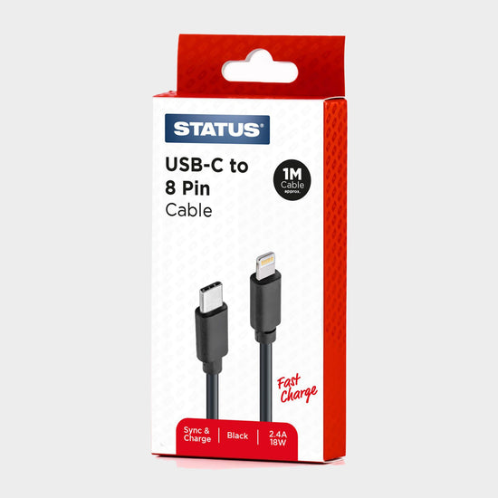 USB-A to 8 Pin Cable 1m