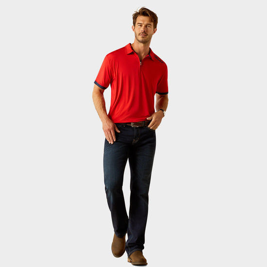 Men's Bandera 1/4 Zip Short Sleeved Polo Shirt