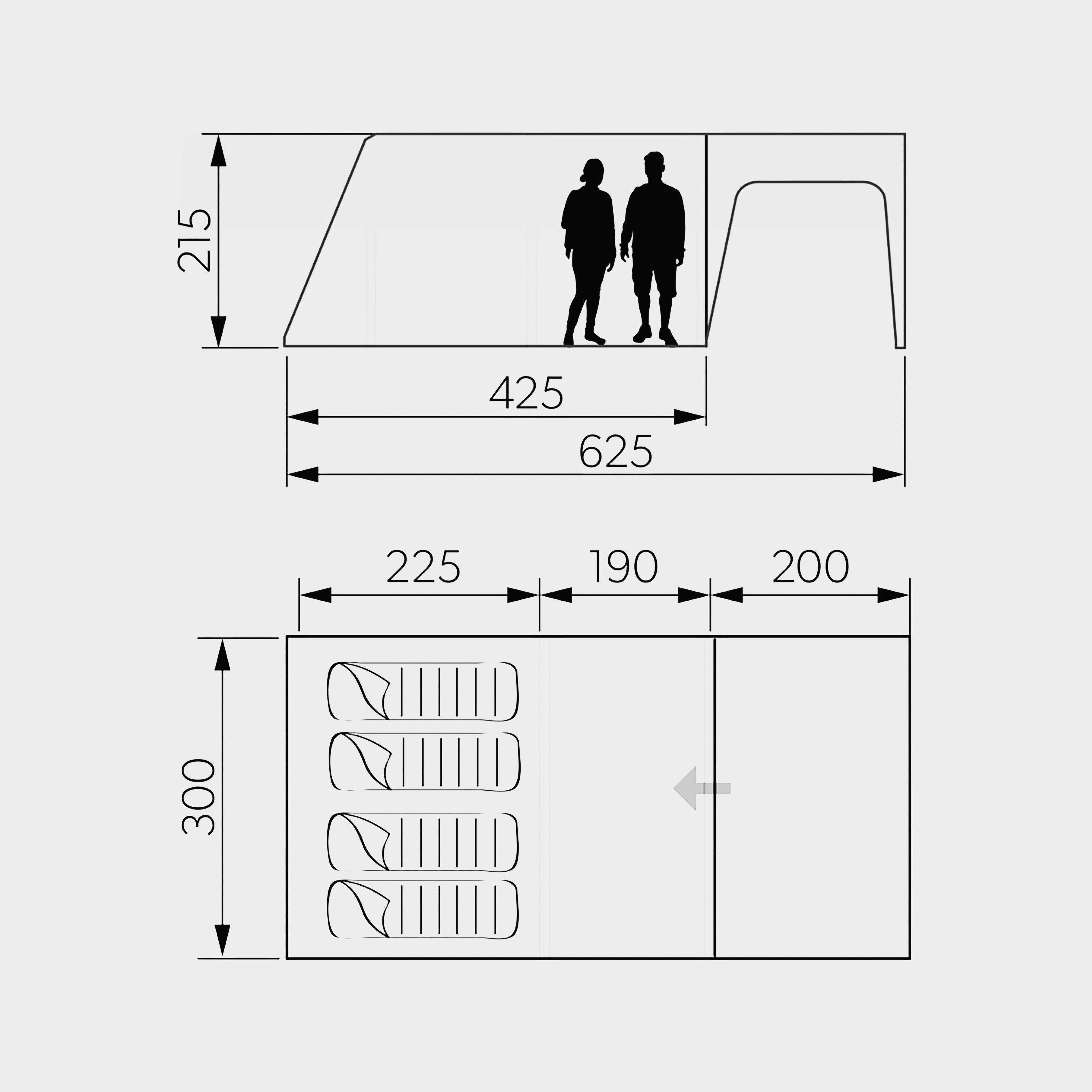 Santorini FTK 4X8 TC Inflatable Tent