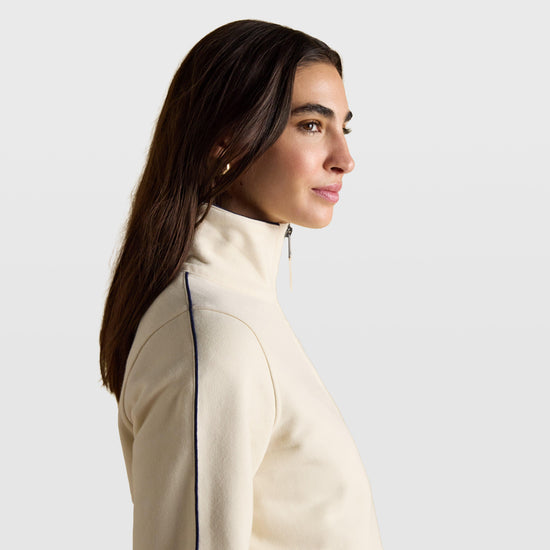 Women's Bronte Funnel Neck Quarter Zip Sweatshirt Cream