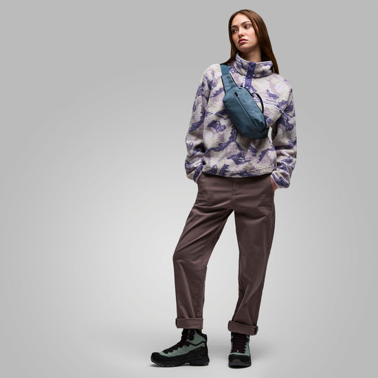 Women's Helvetia II Cropped Sherpa Half Snap Printed Fleece