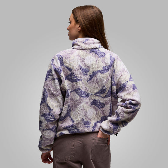 Women's Helvetia II Cropped Sherpa Half Snap Printed Fleece