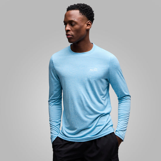 Mens Active Long Sleeve T-Shirt Blue