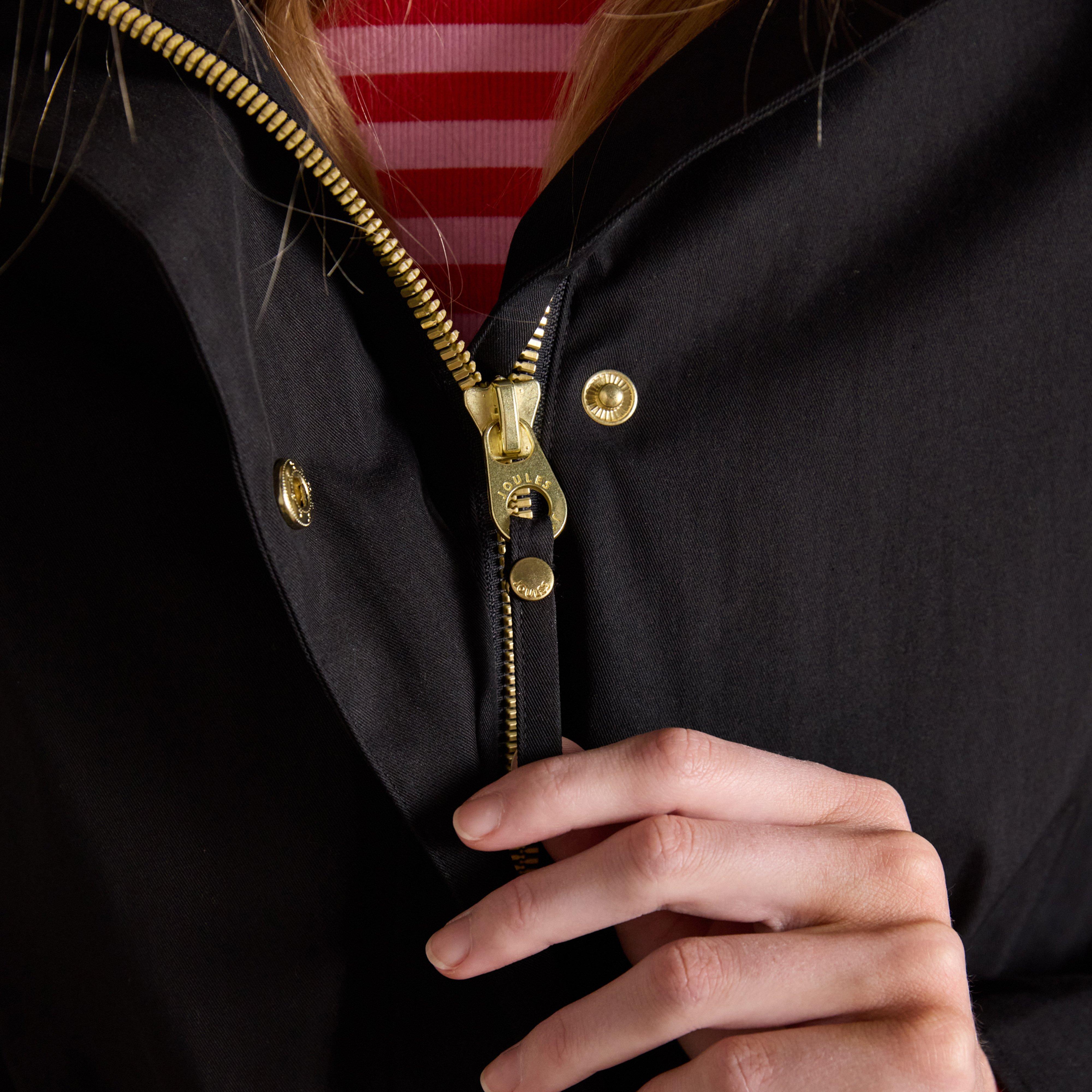 Portwell Black Hooded Waterproof Raincoat