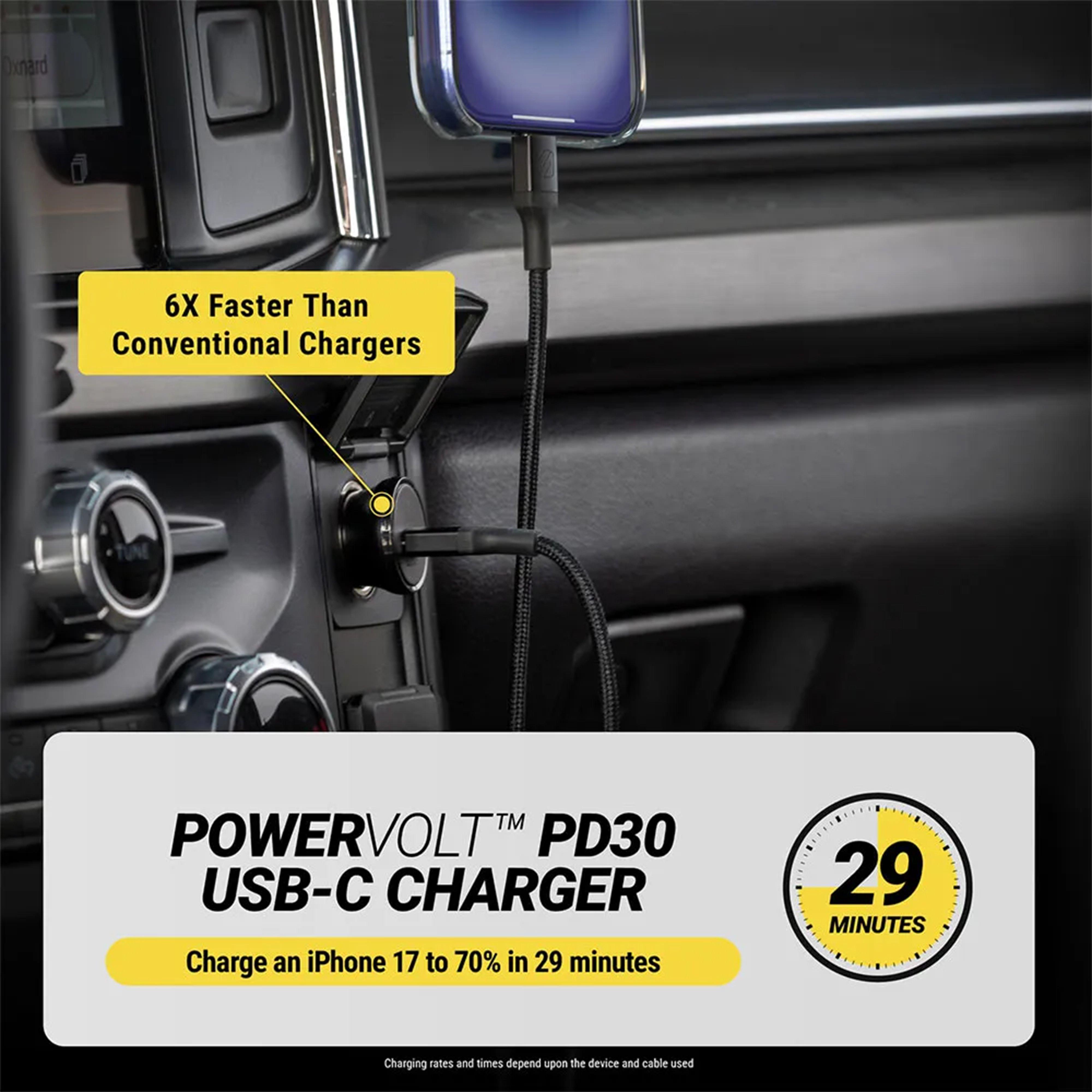 30W USB-C™ Power Delivery Mini Car Charger