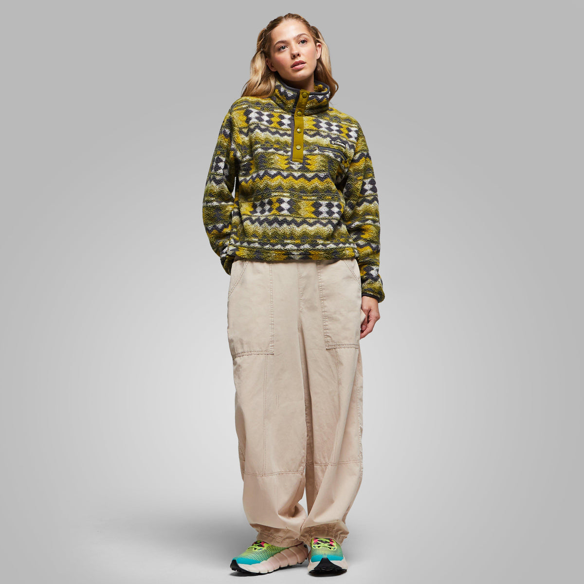COLUMBIA WMS MIDLAYER-COL W HELVETIA II CRP GRN