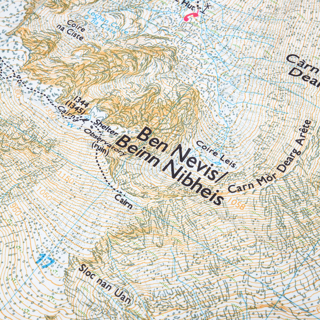 Giant Towel (Ben Nevis OS Map Print)