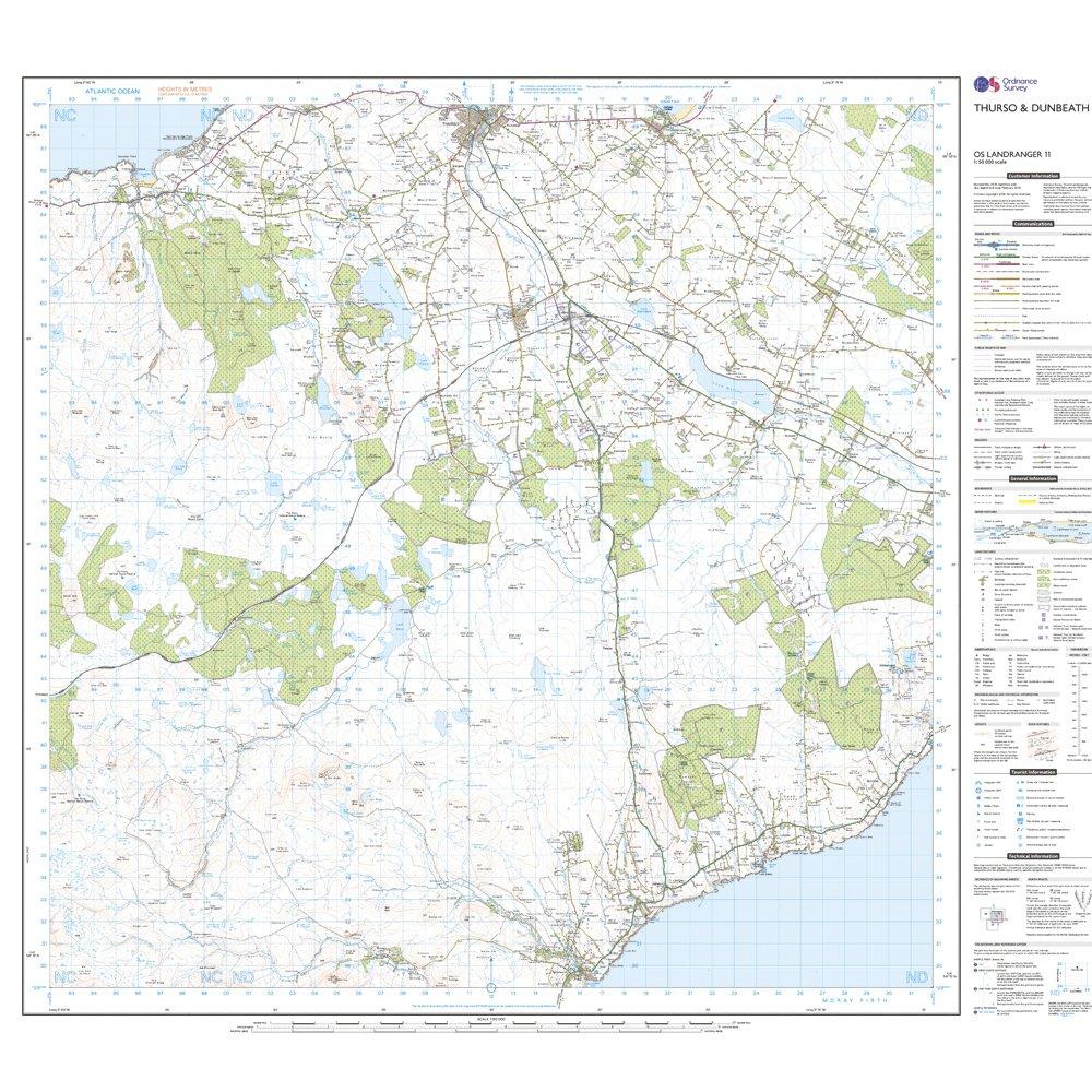 Landranger 11 Thurso & Dunbeath Map With Digital Version