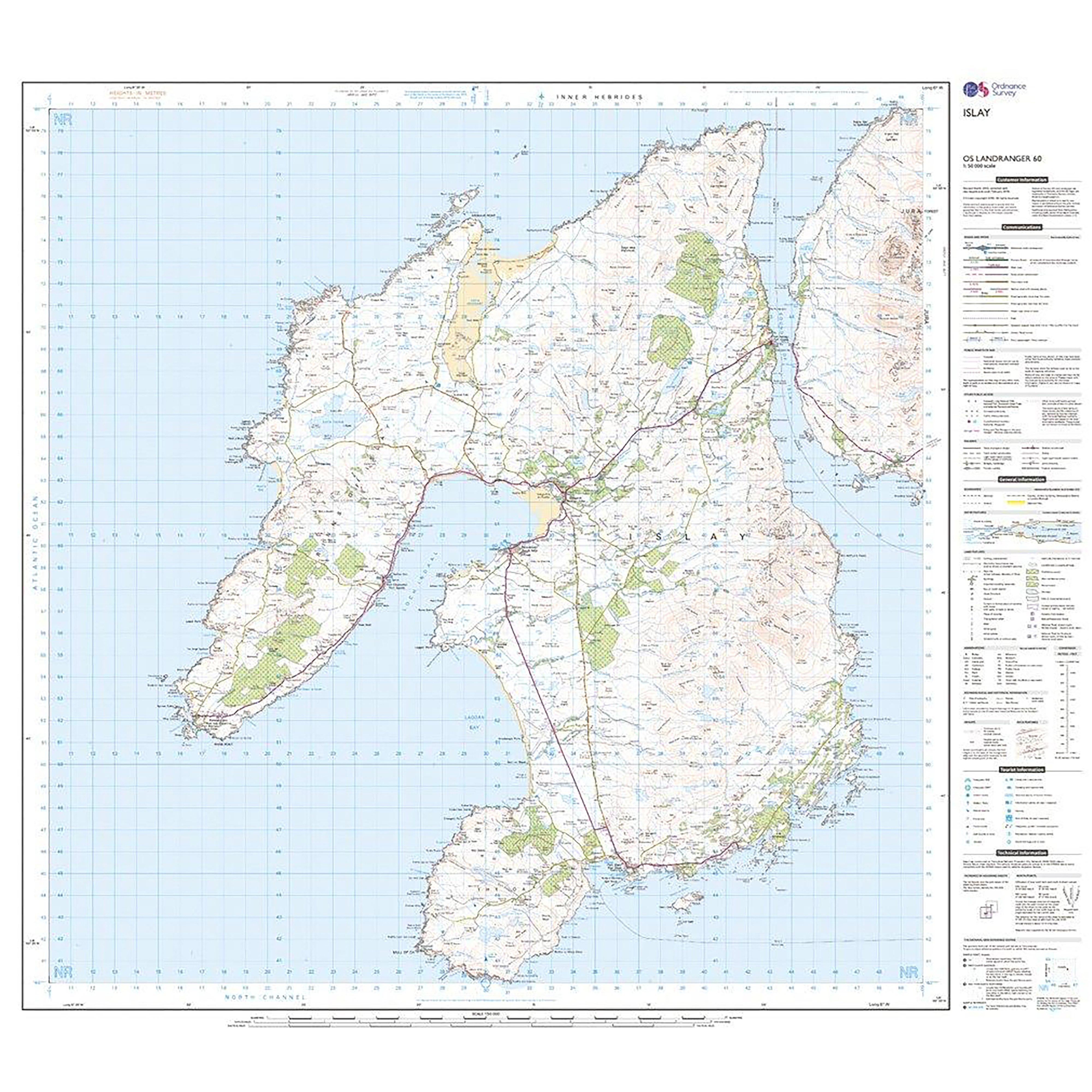 Landranger Active 60 Islay Map With Digital Version