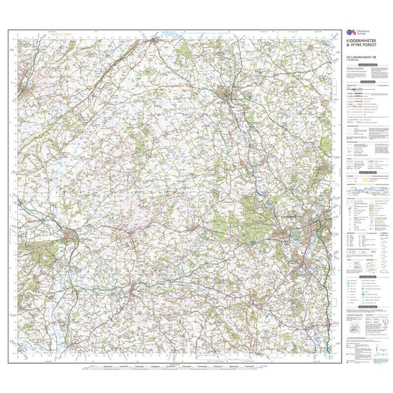 Landranger 138 Kidderminster & Wyre Forest Map With Digital Version