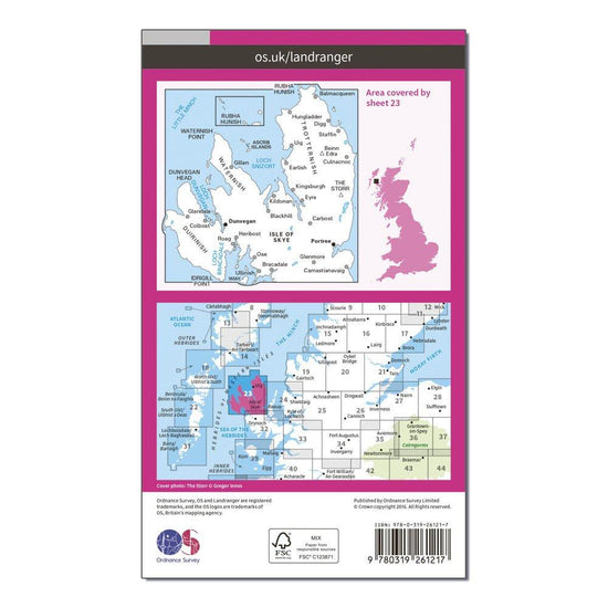 Landranger 23 North Skye Map