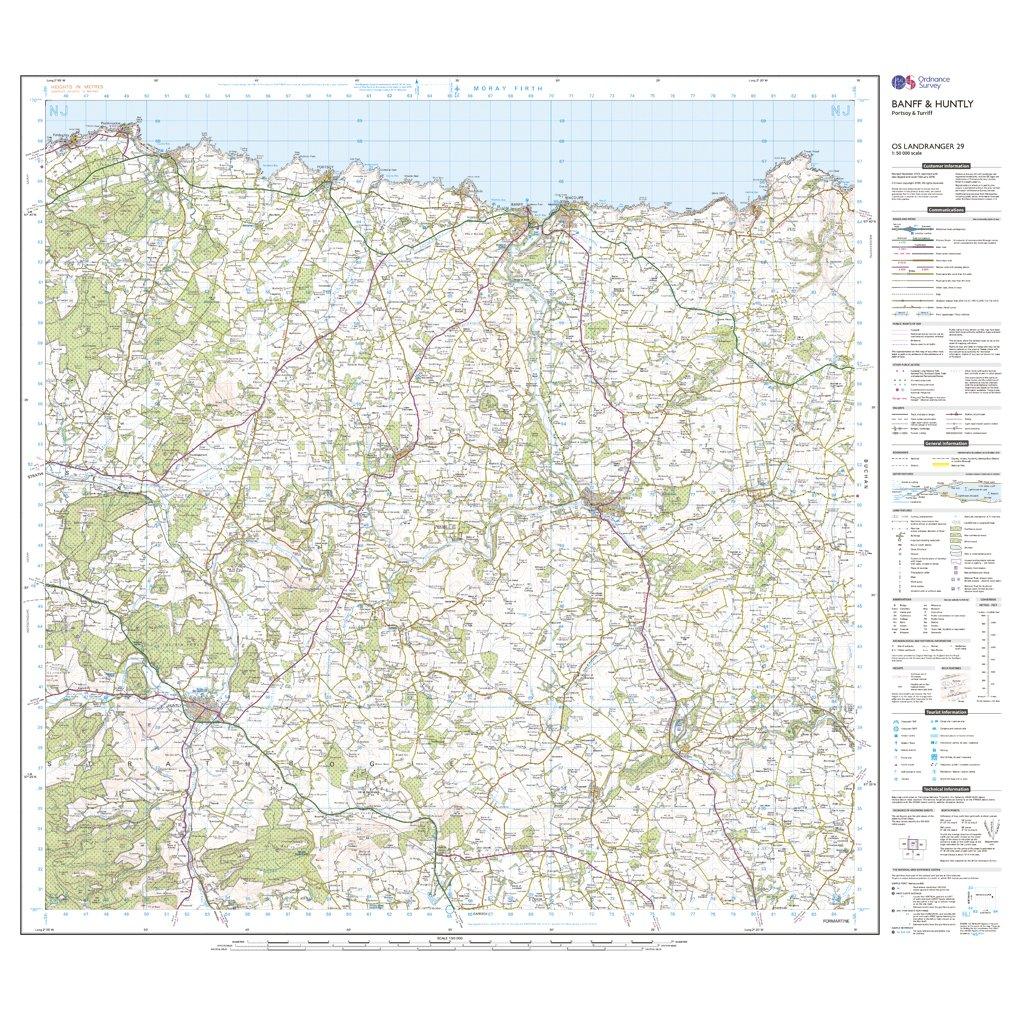 Landranger 29 Banff & Huntly Map