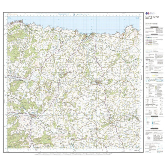 Landranger 29 Banff & Huntly Map