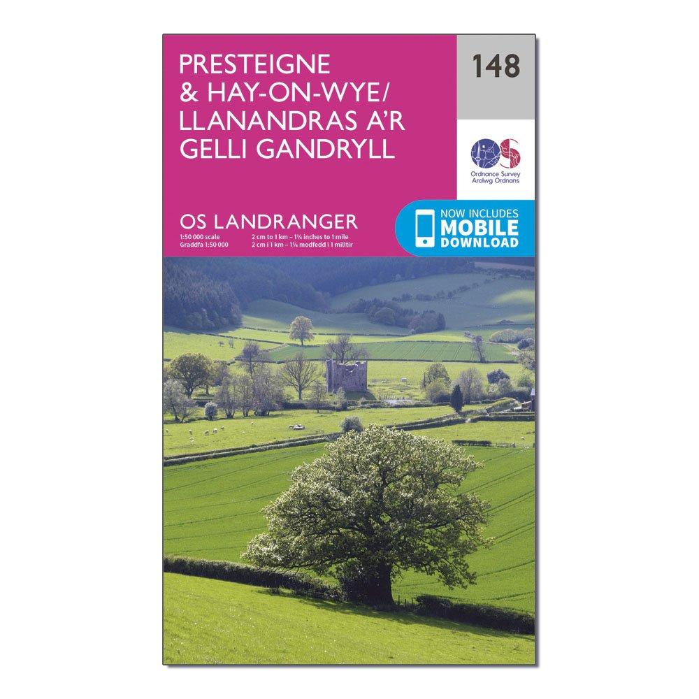 OS Landranger 148 Presteigne & Hay-on-Wye / Llanandras a'r Gelli Gandryll Map