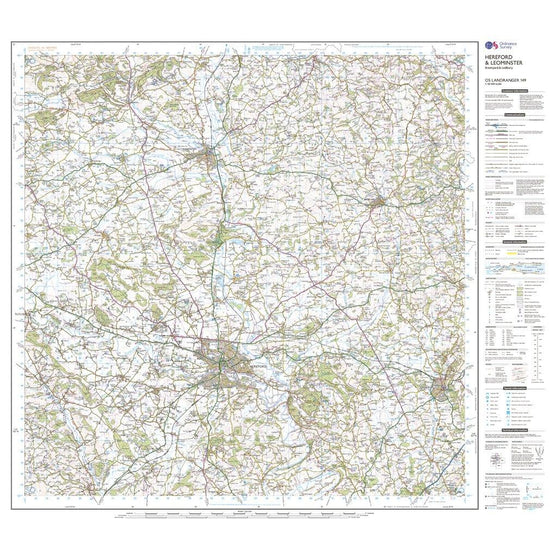 Landranger 149 Hereford & Leominster, Bromyard & Ledbury Map With Digital Version