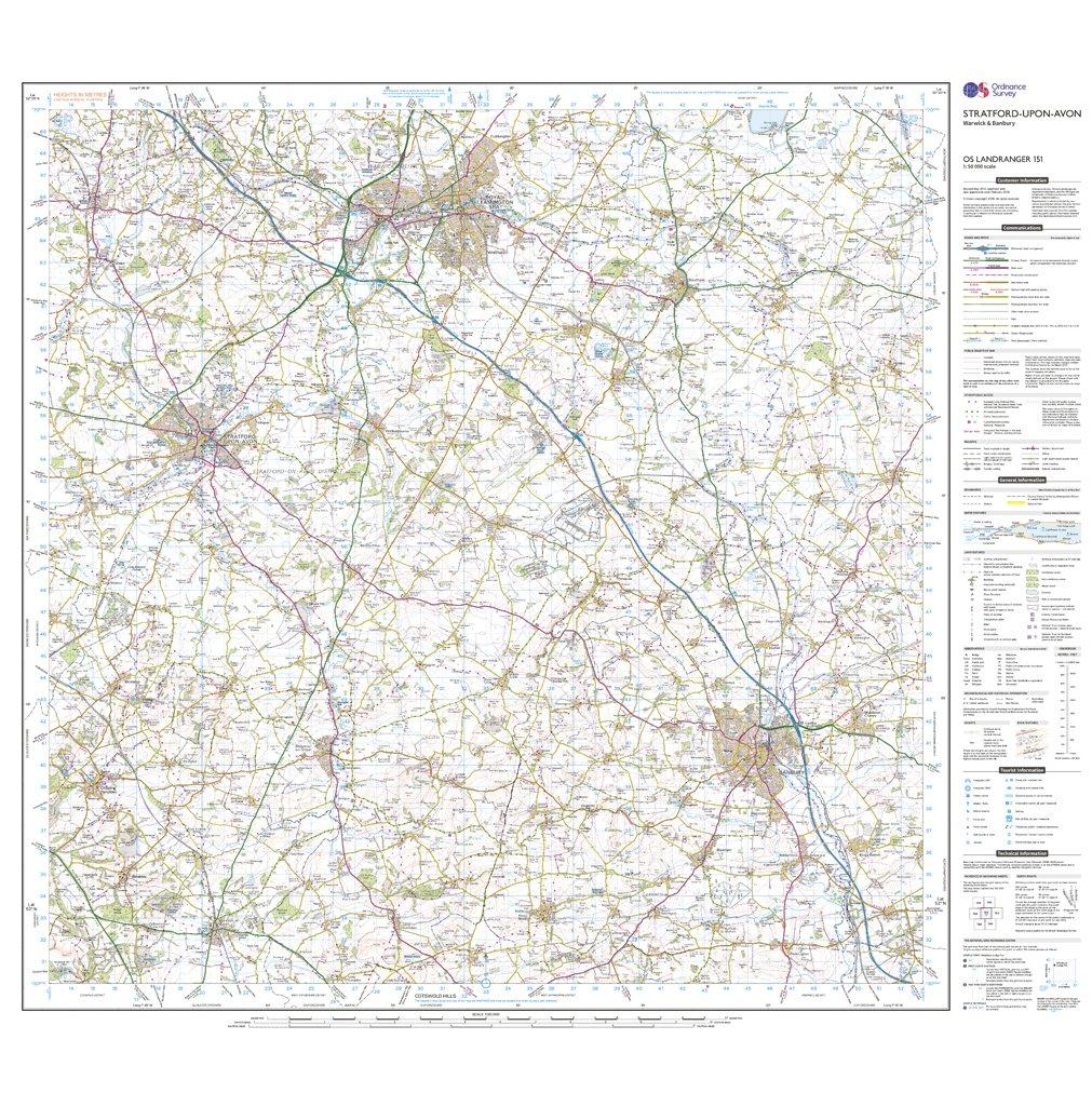 Landranger 151 Stratford-upon-Avon, Warwick & Banbury Map With Digital Version