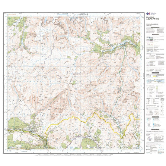 Landranger 43 Braemar & Blair Atholl Map With Digital Version