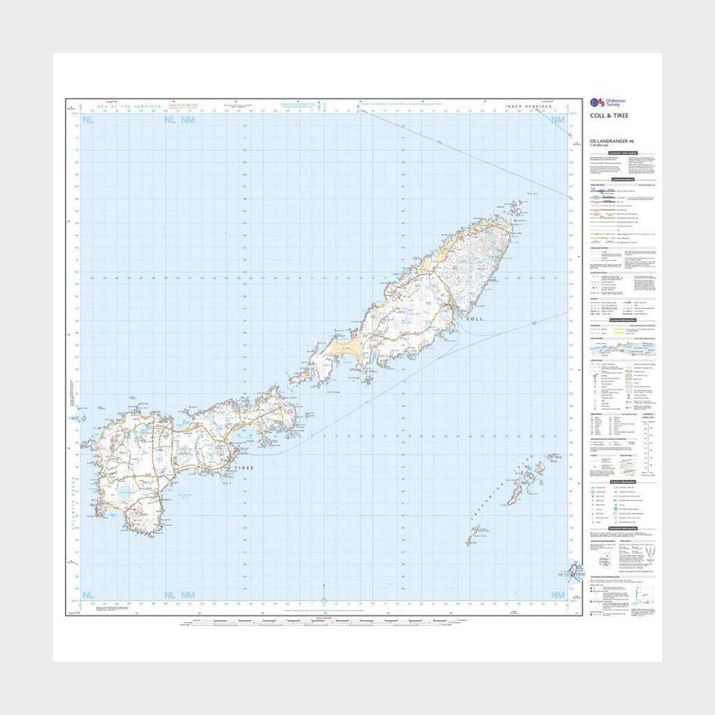Landranger 46 Coll & Tiree Map With Digital Version