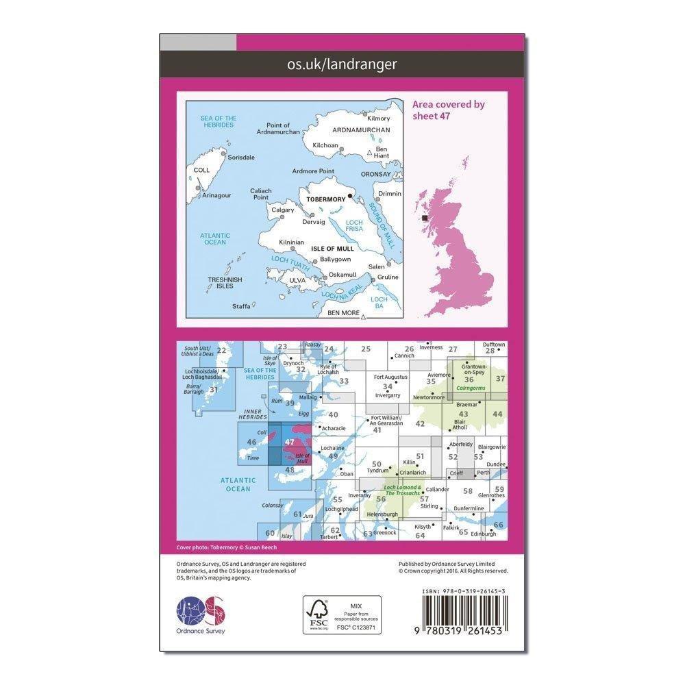 Landranger 47 Tobermory & North Mull Map