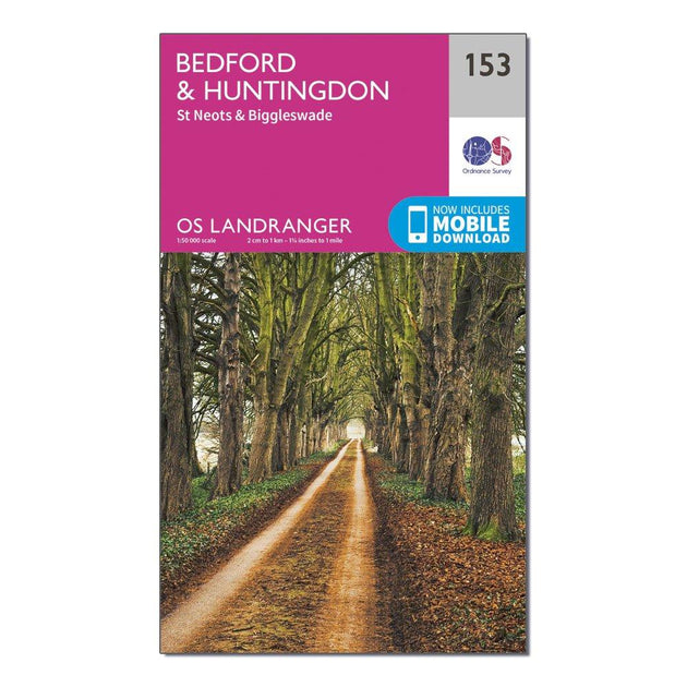 Ordnance Survey Landranger 153 Bedford, Huntingdon, St Neots ...