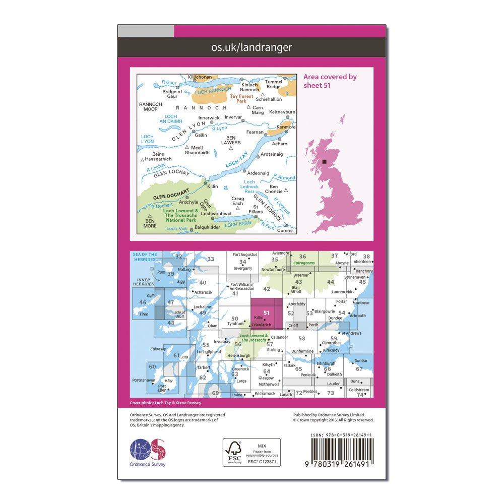 Landranger 51 Loch Tay & Glen Dochart Map