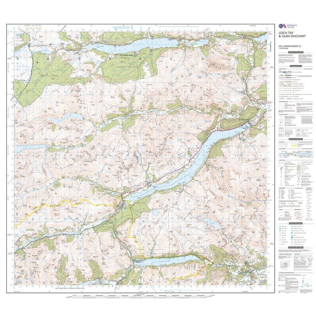 Landranger 51 Loch Tay & Glen Dochart Map