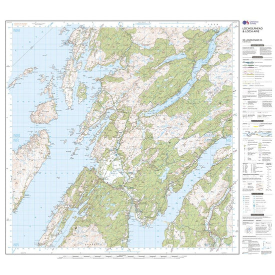 Landranger 55 Lochgilphead & Loch Awe Map With Digital Version