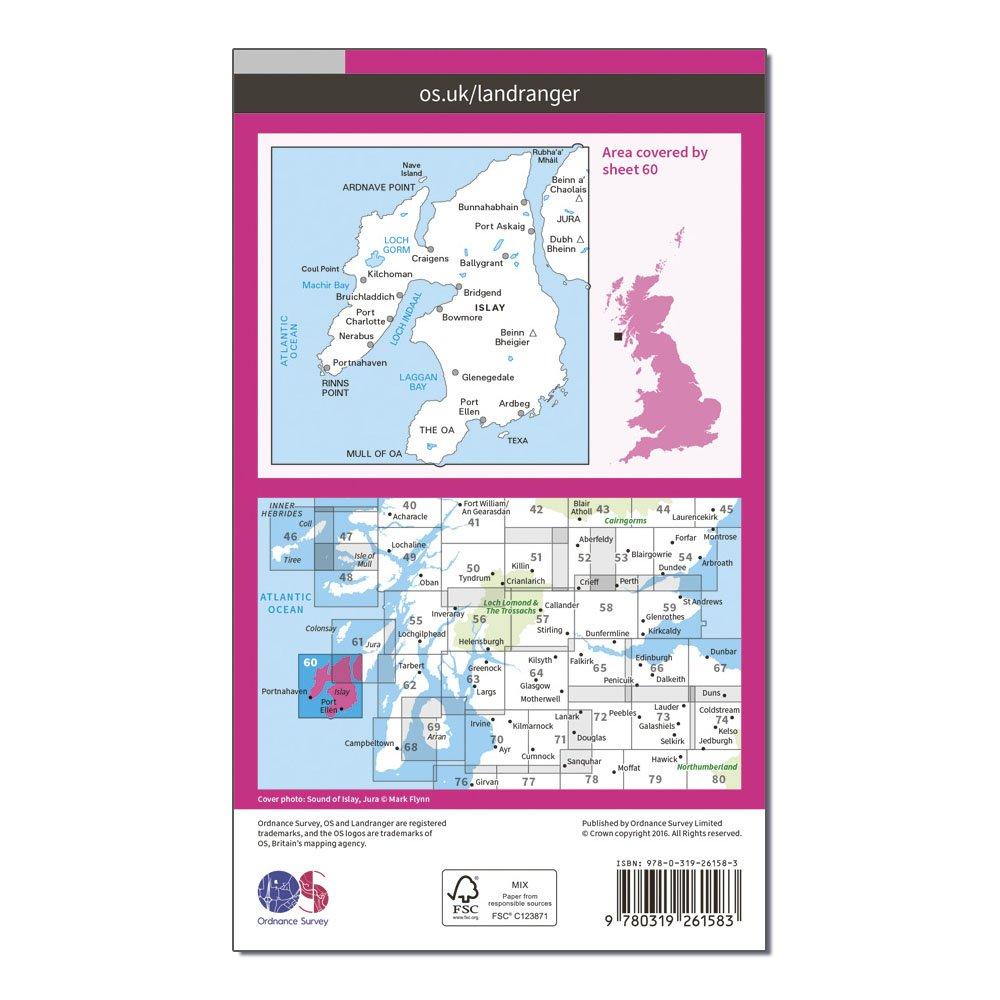 Landranger 60 Islay Map With Digital Version